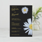 Liebe Celebration White Daisy Wedding Einladung (Stehend Vorderseite)
