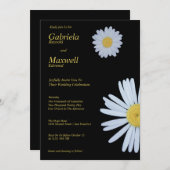 Liebe Celebration White Daisy Wedding Einladung (Vorne/Hinten)