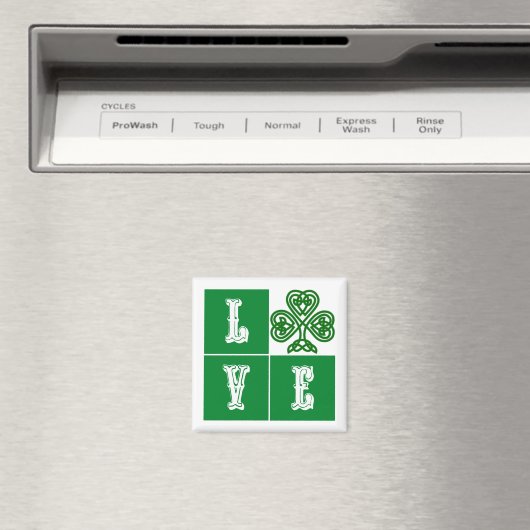 Liebe Celtic Kleeblatt Hearts Magnet (In Situ (Geschirrspüler))