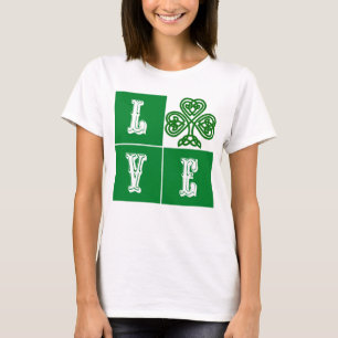 Liebe Celtic Kleeblatt Hearts T-Shirt