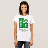 Liebe Celtic Kleeblatt Herz Irland Motto T-Shirt (Vorne ganz)