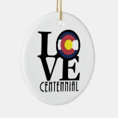 LIEBE Centennial Colorado Keramik Ornament (Rechts)