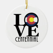 LIEBE Centennial Colorado Keramik Ornament (Vorne)
