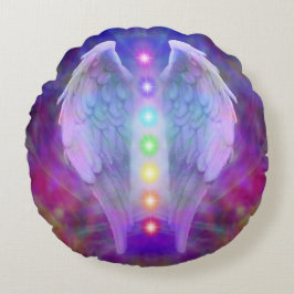 Liebe, chakra, Engel, Gott, der Heiler, heilend, Rundes Kissen