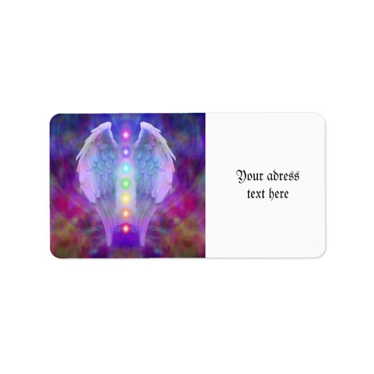 Liebe, Chakra, Engel, Gott, Heiler, Heilung, Yoga, Adressaufkleber (Vorne)