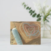 Liebe Chalk-Message-Karte Postkarte (Stehend Vorderseite)