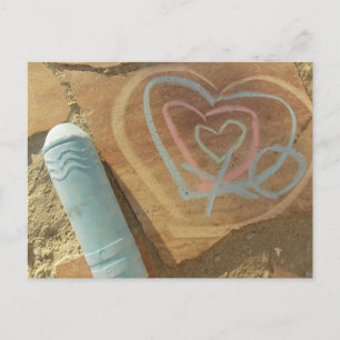 Liebe Chalk-Message-Karte Postkarte