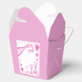 Liebe Champagne&Hearts Light Pink Takeout Gefallen Geschenkschachtel (Geöffnet)