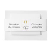 Liebe Champagner Toast Wedding Einladungsbanderole (Vorderseite Beispiel)