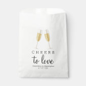 Liebe Champagner Toast Wedding Geschenktütchen (Vorderseite)