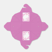 Liebe, Champagner und Herz - Pink - Ausgehobenes F Geschenkschachtel (Ungefaltet)