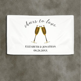 Liebe Champagnerbrille Banner