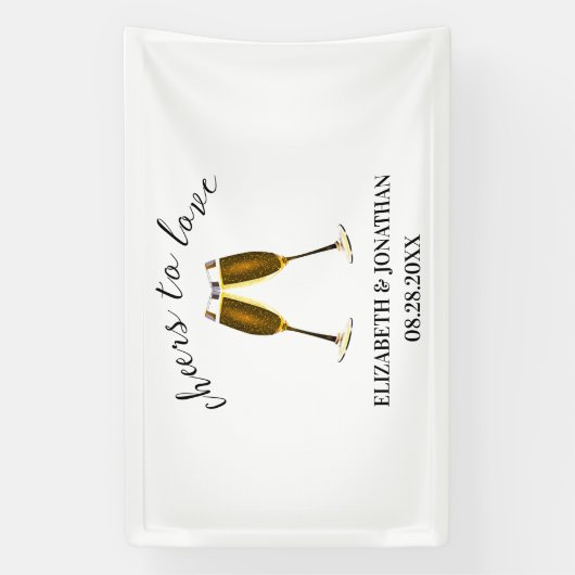 Liebe Champagnerbrille Banner (Vertikal)