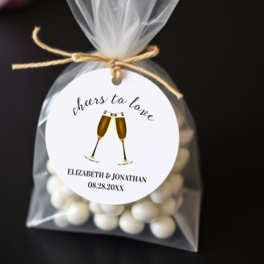Liebe Champagnerbrille Geschenkanhänger