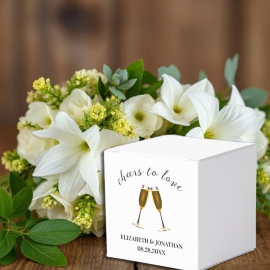 Liebe Champagnerbrille Geschenkschachtel
