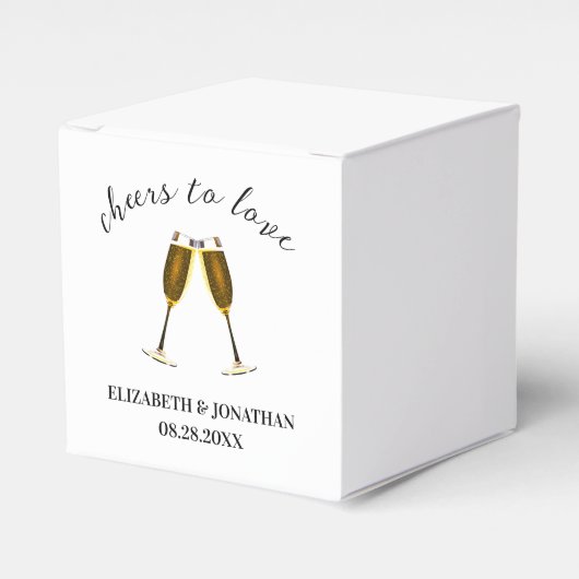 Liebe Champagnerbrille Geschenkschachtel (Vorderseite)