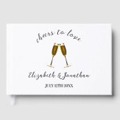 Liebe Champagnerbrille Hochzeitsempfang Gästebuch (Vorderseite)