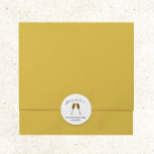 Liebe Champagnerbrille Runder Aufkleber