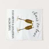 Liebe Champagnerbrille Wandteppich (Vorderseite (Horizontal))