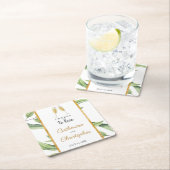 Liebe Champagnergrün Rechteckiger Pappuntersetzer (Vor Ort)