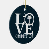 LIEBE Charleston SC Keramik Ornament (Rechts)