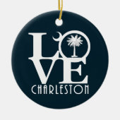 LIEBE Charleston SC Keramik Ornament (Vorne)