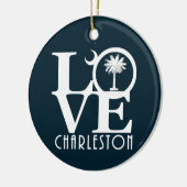 LIEBE Charleston SC Keramik Ornament (Links)