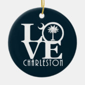 LIEBE Charleston SC Keramik Ornament (Vorne)