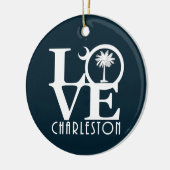 LIEBE Charleston SC Keramik Ornament (Links)