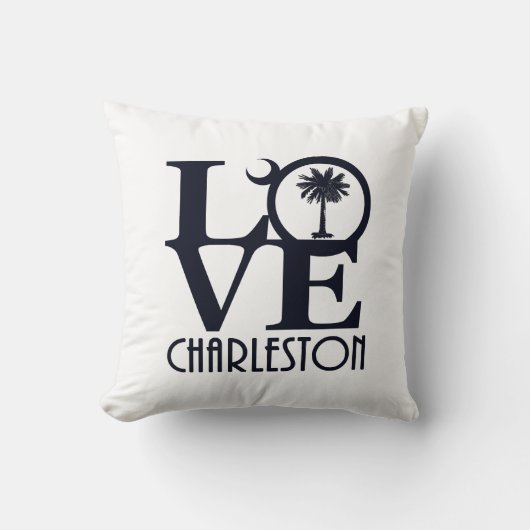LIEBE Charleston South Carolina Kissen (Vorderseite)