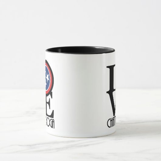 LIEBE Chattanooga Tennessee 15oz Tasse (Zentrum)
