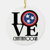 LIEBE Chattanooga Tennessee Keramik Ornament (Vorne)