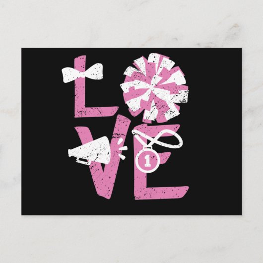 Liebe Cheerleader Liebe Valentinstag Postkarte (Vorderseite)
