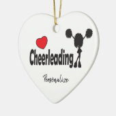 Liebe Cheerleading Red Heart Keramik Ornament (Links)