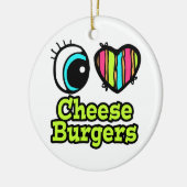 Liebe Cheeseburgers Keramik Ornament (Links)