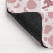 Liebe Cheetah - Rosa Glitzer Mousepad (Ecke)