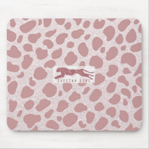 Liebe Cheetah - Rosa Glitzer Mousepad