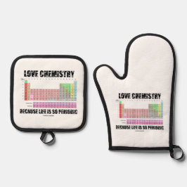 Liebe Chemie, weil das Leben so periodisch ist Ofenhandschuh & Topflappen-Set