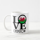 LIEBE Chepstow Wales 11oz Kaffeetasse (Links)