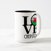 LIEBE Chepstow Wales 15oz Zweifarbige Tasse (VorderseiteRechts)
