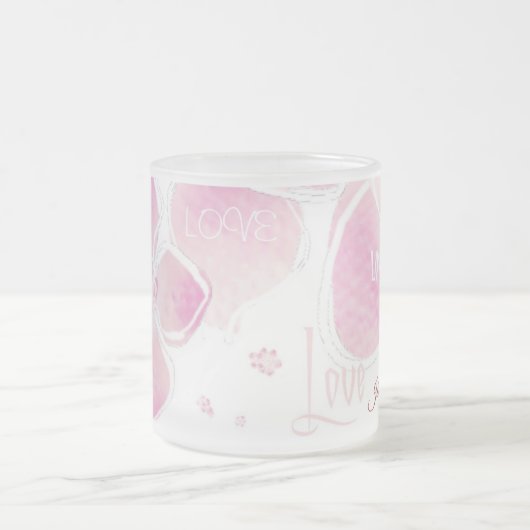 Liebe Cherry Blossom (personalisieren) Mattglastasse (Mittel)
