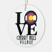 LIEBE Cherry Hills Village Colorado Keramik Ornament (Links)