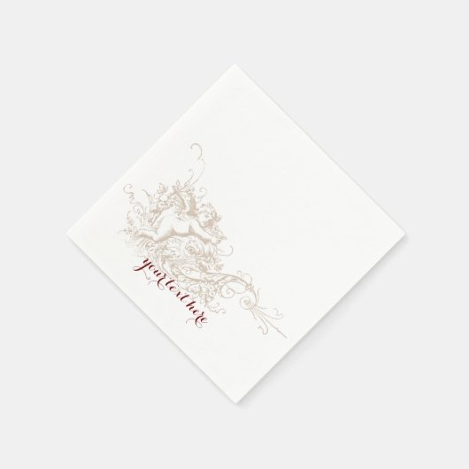 Liebe Cherub Hochzeitspapier Napkin Set Serviette (Ecke)