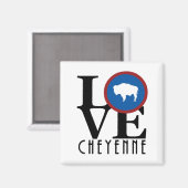 LIEBE Cheyenne Wyoming Magnet (Vorderseite/Rückseite)