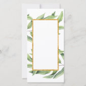 Liebe Chic Champagne Botanische Hochzeit Save The Date (Rückseite)