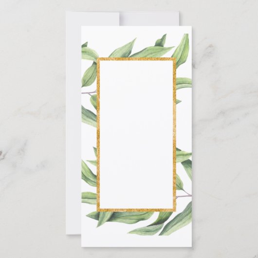 Liebe Chic Champagne Botanische Hochzeit Save The Date (Rückseite)