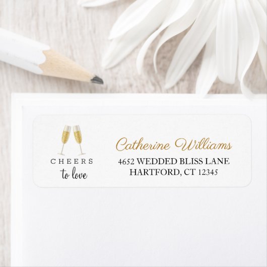 Liebe Chic Champagne Hochzeitsadresse (Insitu)