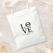 Liebe Chic Modern Wedding Black & White Gefallen Geschenktütchen (Ausgeschnitten)