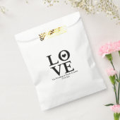 Liebe Chic Modern Wedding Black & White Gefallen Geschenktütchen (Versiegelt)