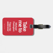 Liebe Chicago | Gepäckmarke | Funny Custom Gepäckanhänger (Rückseite horizontal)